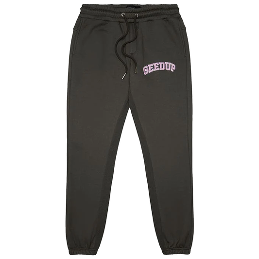 Geedup Team Logo Trackpants Charcoal / Dusty Pink Lavender