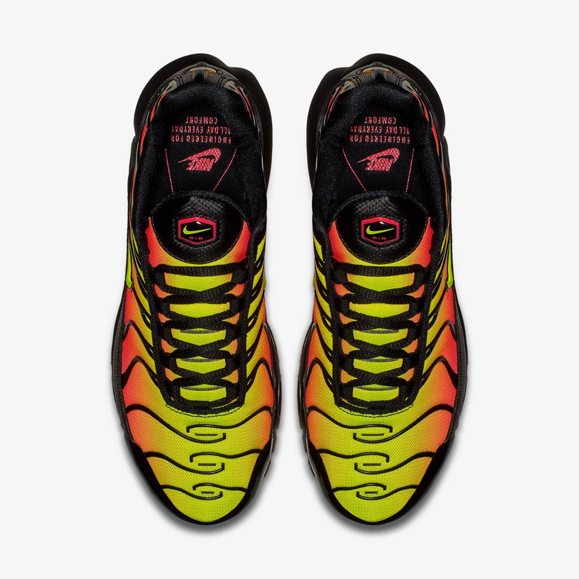 Nike air max top plus black/volt/solar red tn